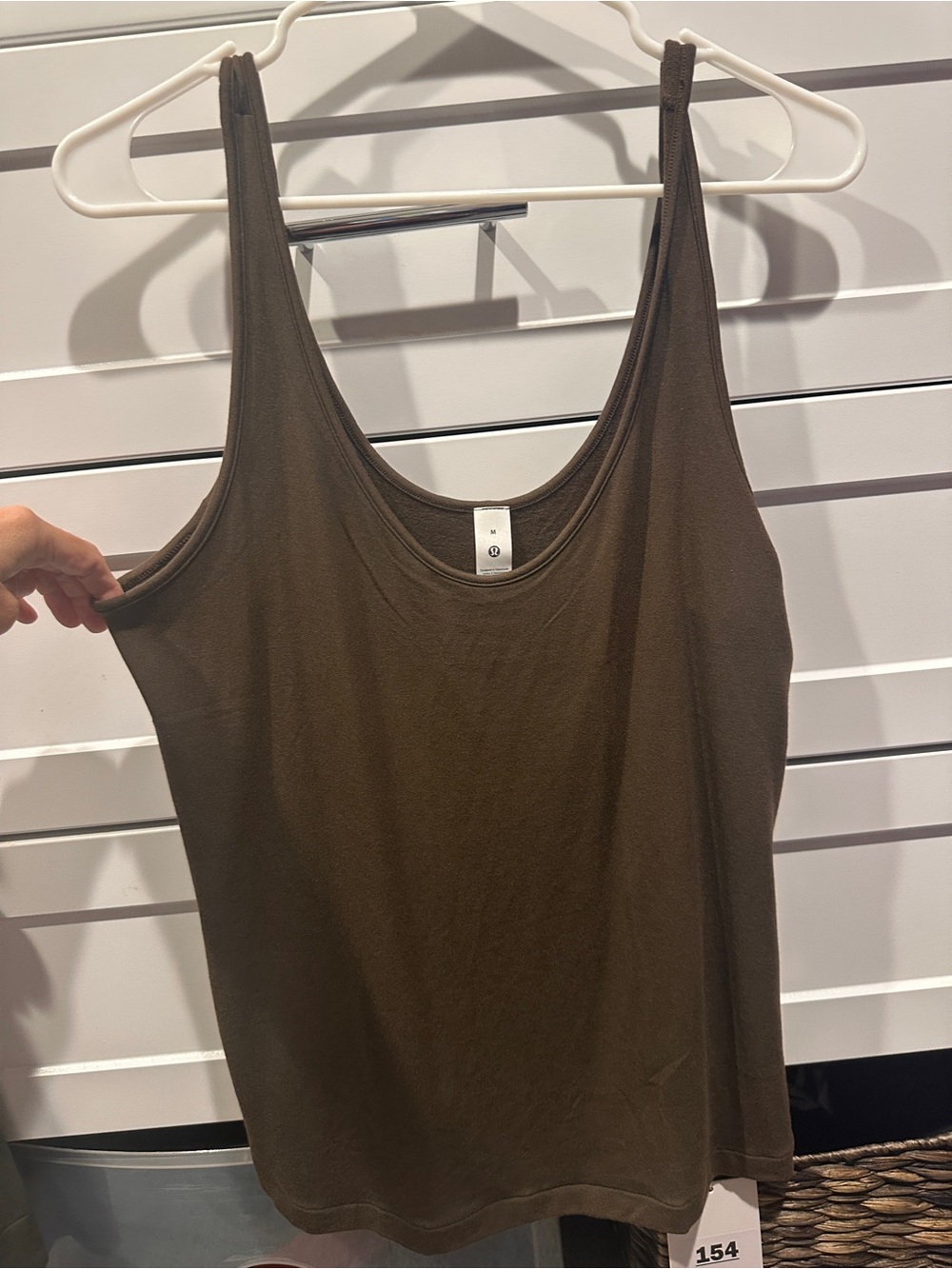 NWT Lululemon BeCalm V-Neck Tank Walnut Crunch Medium